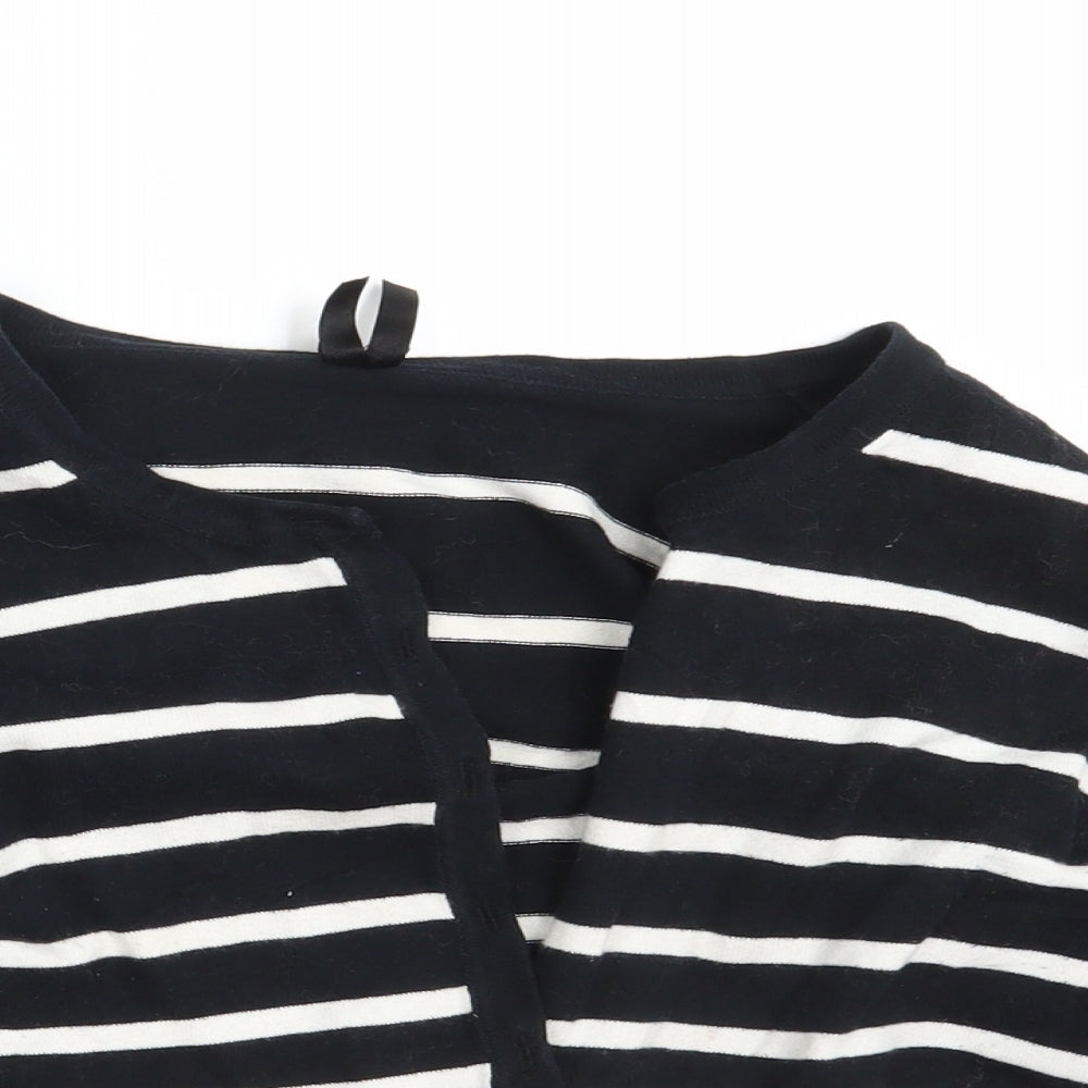 Atmosphere Womens Black Striped Knit Cardigan Jumper Size 14