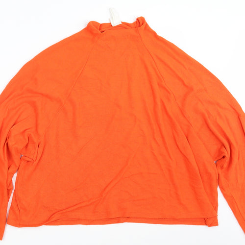 H&M Womens Orange   Pullover Sweatshirt Size XL