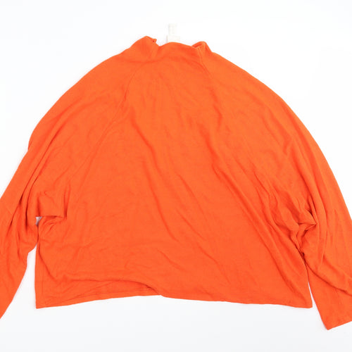 H&M Womens Orange   Pullover Sweatshirt Size XL