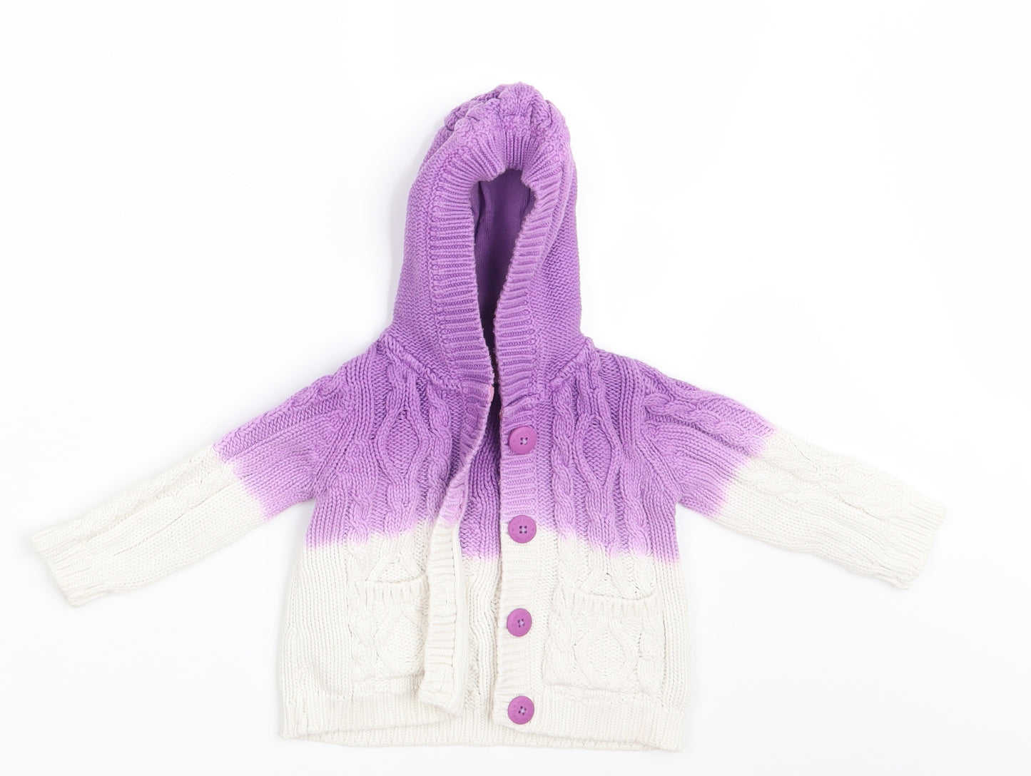 Sugar Pink Girls Multicoloured  Knit Cardigan Jumper Size 6-9 Months