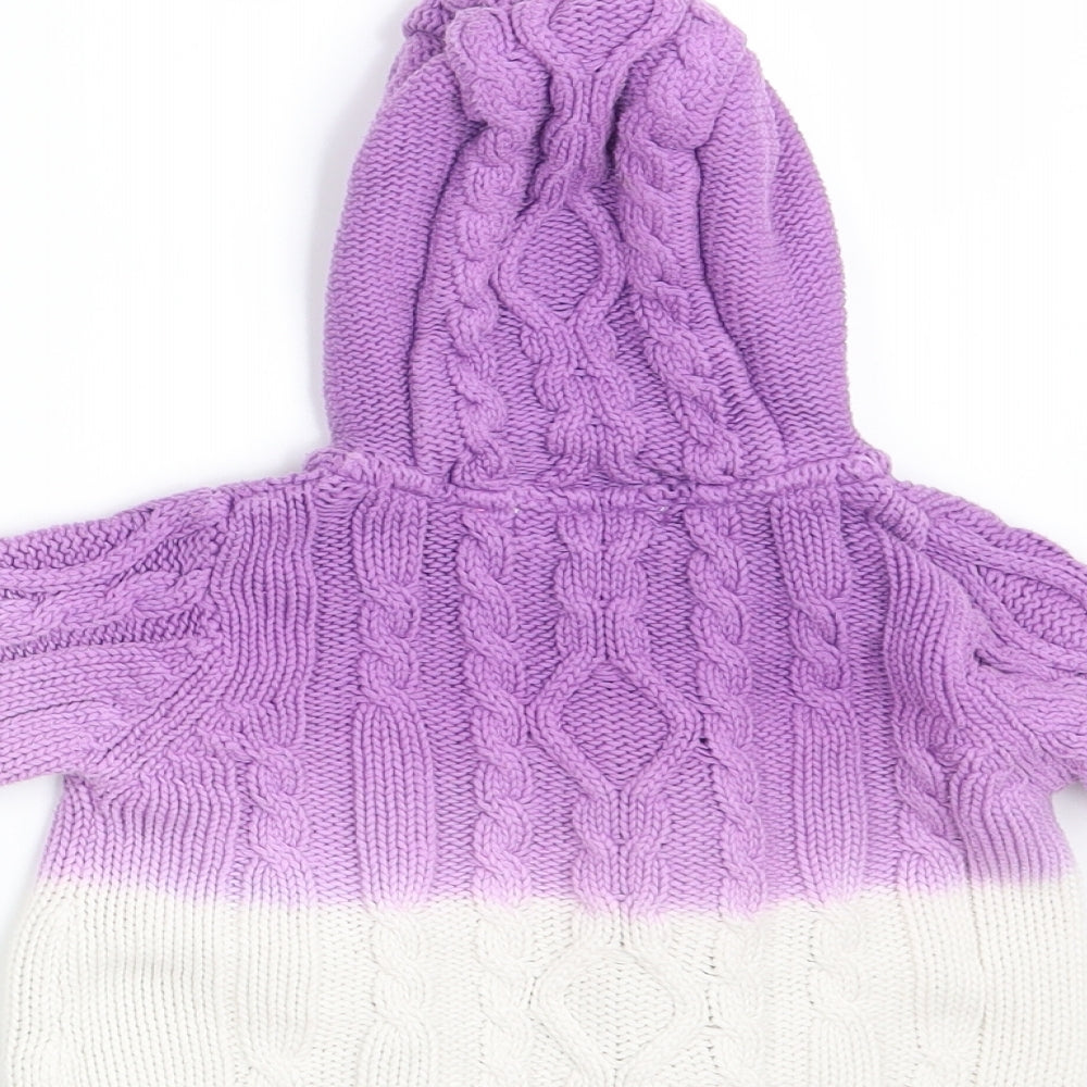 Sugar Pink Girls Multicoloured  Knit Cardigan Jumper Size 6-9 Months
