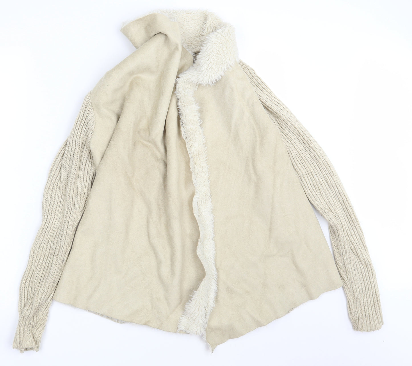 Atmosphere Womens Beige  Knit Wrap Jumper Size S