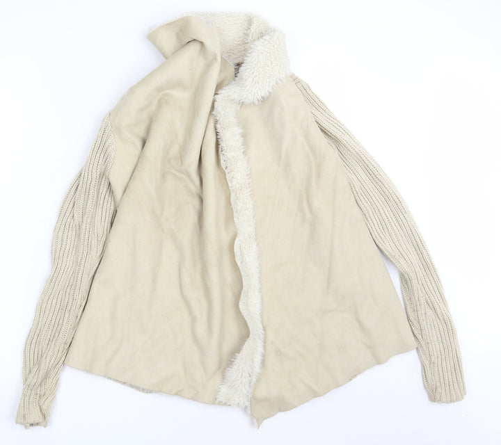 Atmosphere Womens Beige  Knit Wrap Jumper Size S