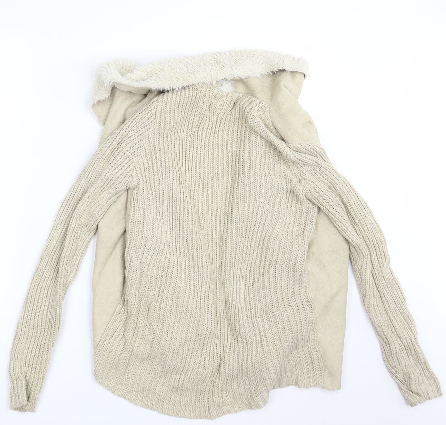Atmosphere Womens Beige  Knit Wrap Jumper Size S