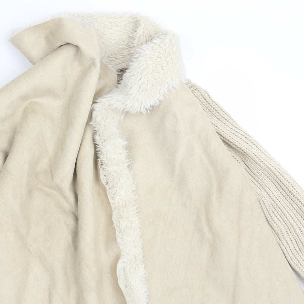Atmosphere Womens Beige  Knit Wrap Jumper Size S