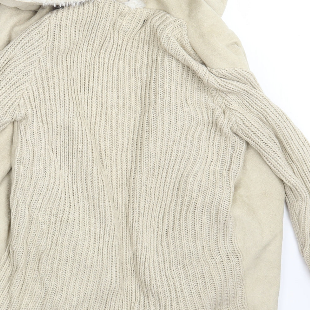 Atmosphere Womens Beige  Knit Wrap Jumper Size S