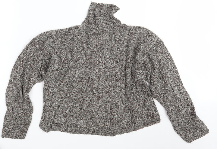 New Look Womens Brown  Knit Pullover Jumper Size S