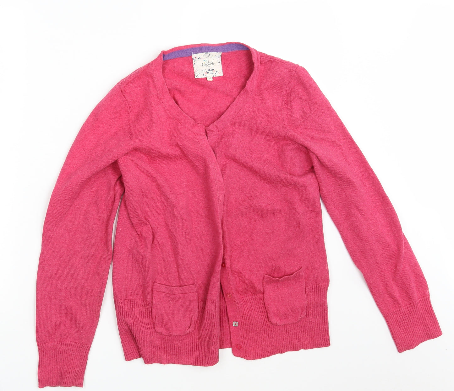 Mistral Womens Pink  Knit Cardigan Jumper Size 16