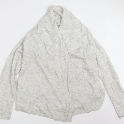 H&M Womens Grey  Knit Wrap Jumper Size S