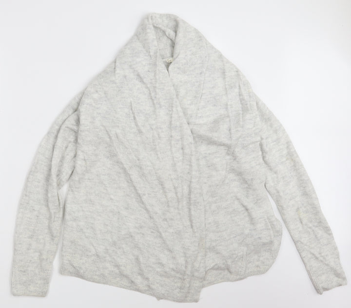 H&M Womens Grey  Knit Wrap Jumper Size S