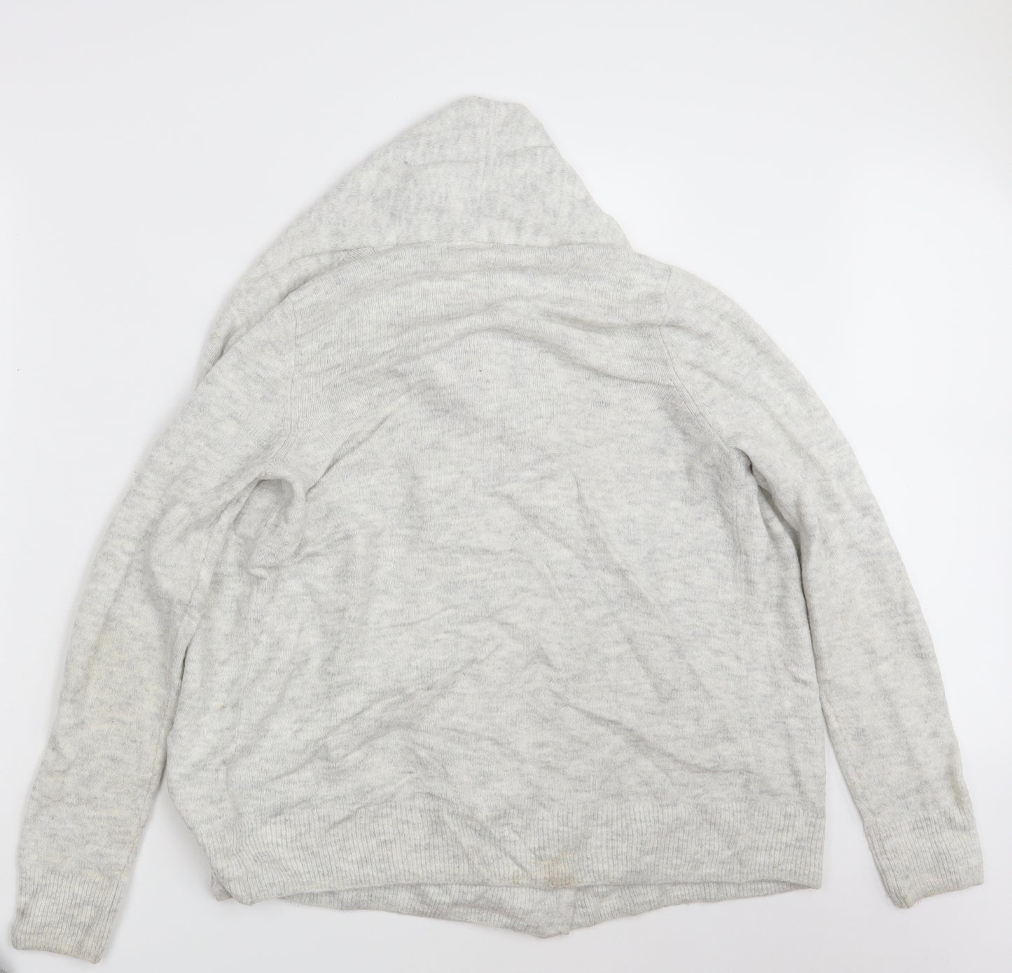 H&M Womens Grey  Knit Wrap Jumper Size S