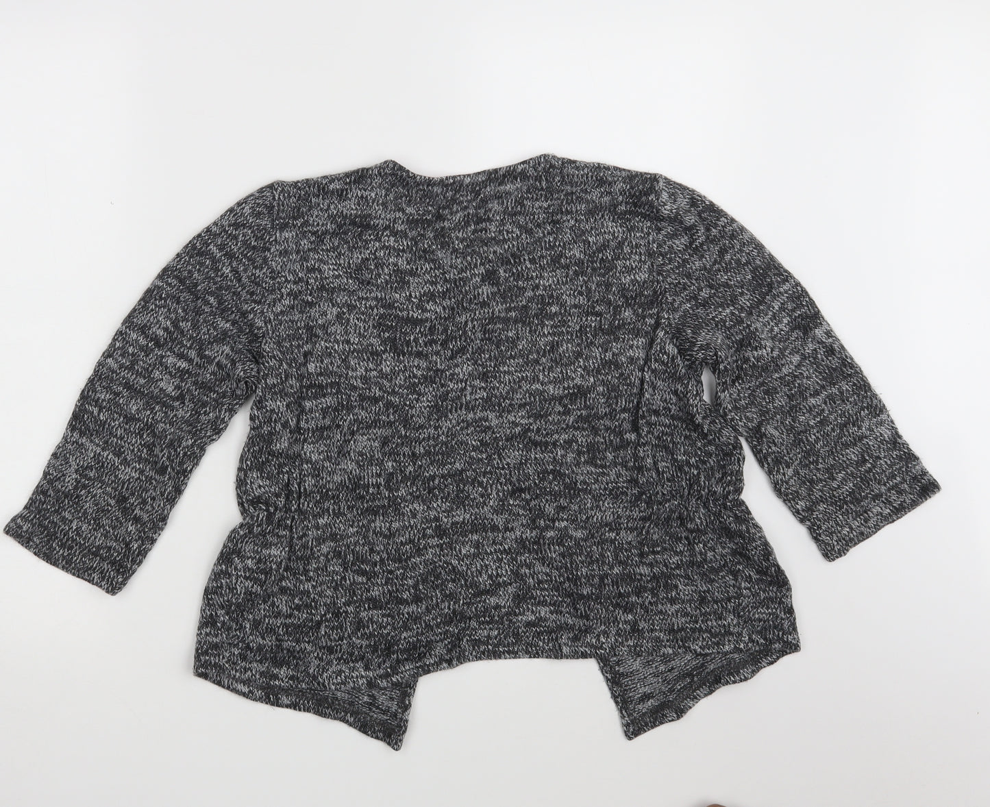 Per Una Womens Grey Floral Knit Cardigan Jumper Size M