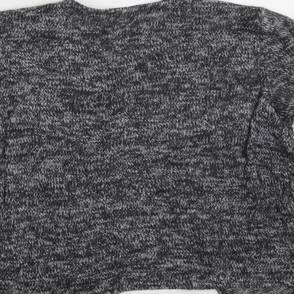 Per Una Womens Grey Floral Knit Cardigan Jumper Size M