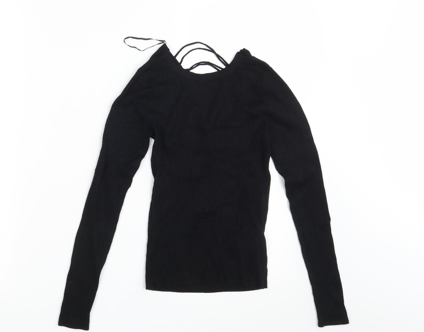 New Look Womens Black  Knit Pullover Jumper Size 6