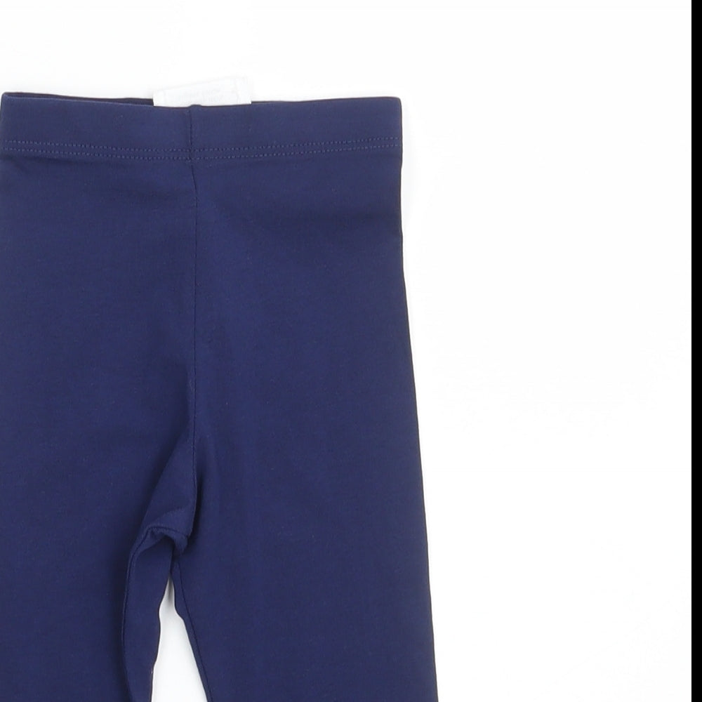 F&F Girls Blue   Jogger Leggings Size 12-18 Months  - Waist 16in; Inside  leg 11in