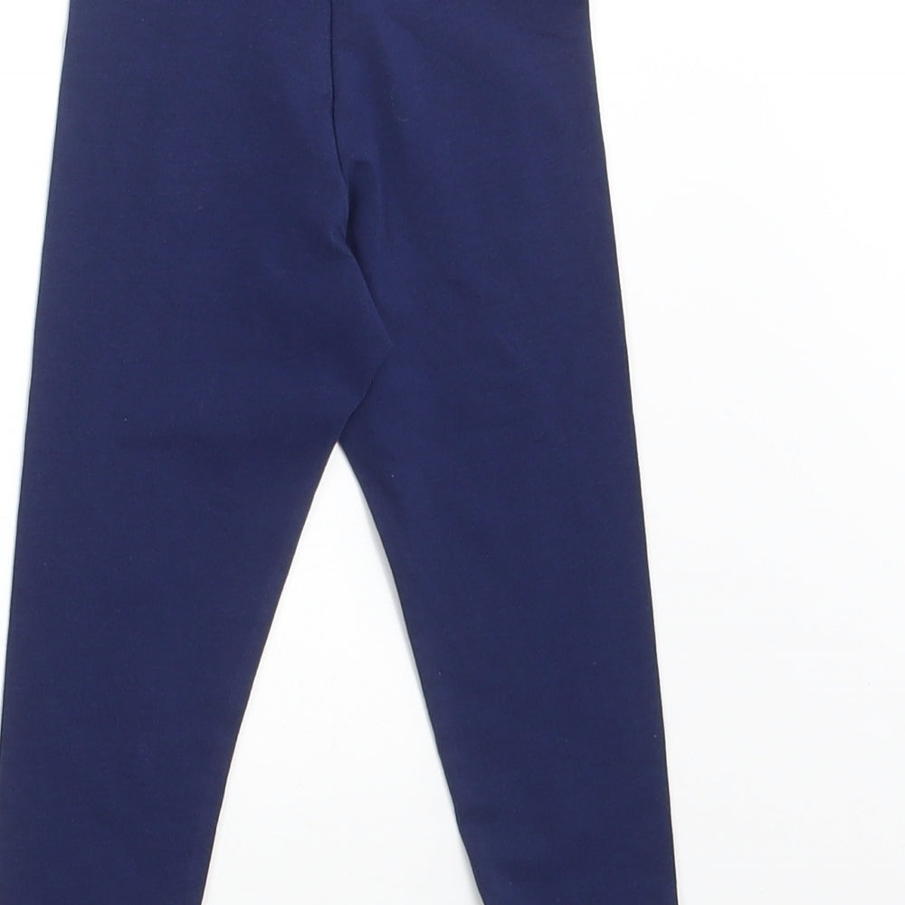 F&F Girls Blue   Jogger Leggings Size 12-18 Months  - Waist 16in; Inside  leg 11in