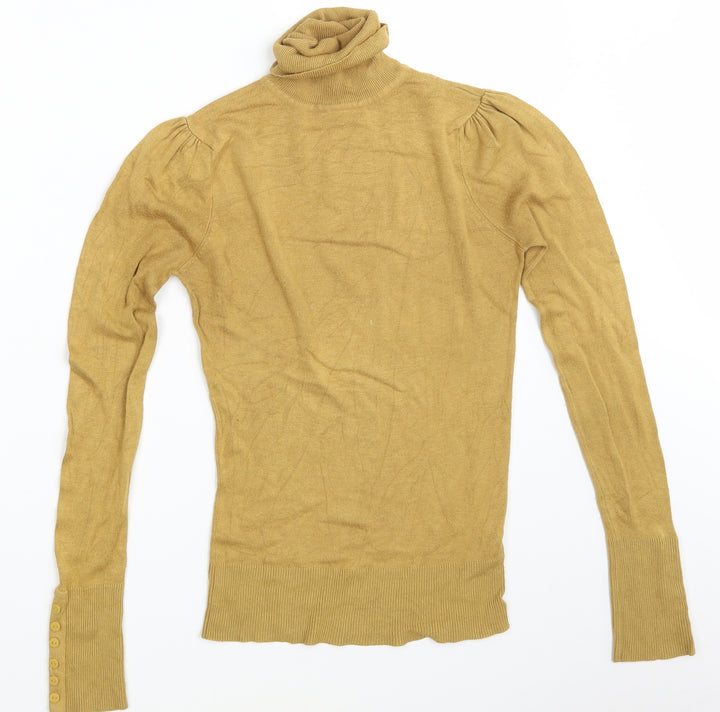 Atmosphere Womens Yellow Pullover Sweatshirt Size 8