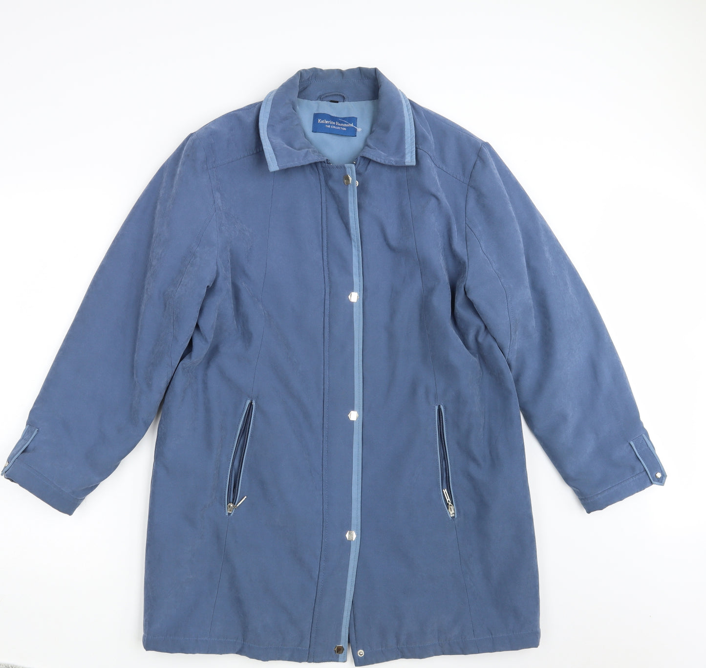 Katherine Hammond Womens Blue   Overcoat Coat Size 14