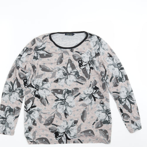 Sugar Crisp Womens Pink Floral  Pullover Sweatshirt Size L  - Lounge Wear