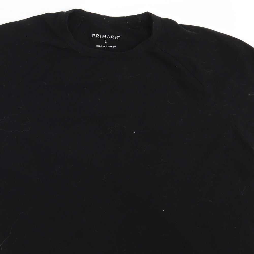 Primark Mens Black    T-Shirt Size L