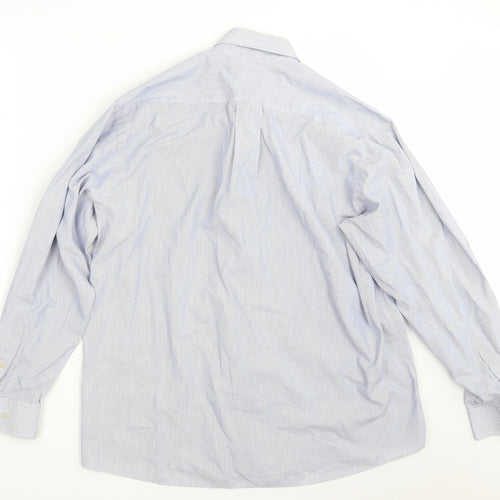 NEXT Mens Blue Striped   Button-Up Size 16