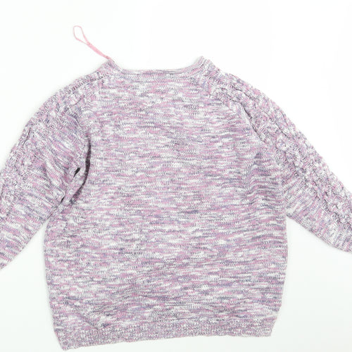 Country Rose Womens Purple  Knit Pullover Jumper Size M