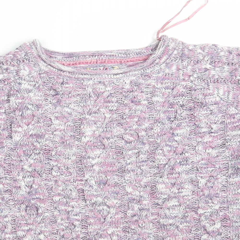 Country Rose Womens Purple  Knit Pullover Jumper Size M