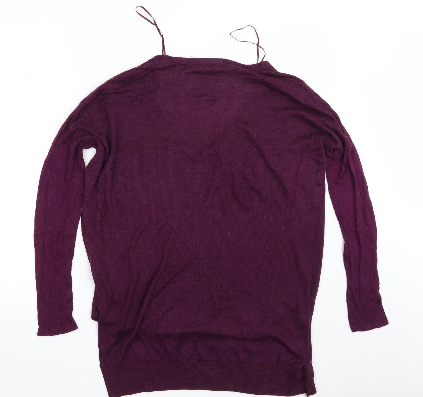 Topshop Womens Purple  Knit Pullover Sweatshirt Size 8