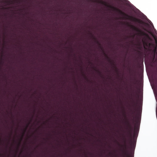 Topshop Womens Purple  Knit Pullover Sweatshirt Size 8