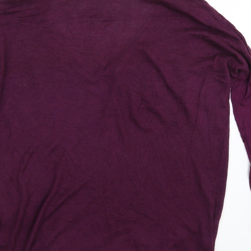 Topshop Womens Purple  Knit Pullover Sweatshirt Size 8