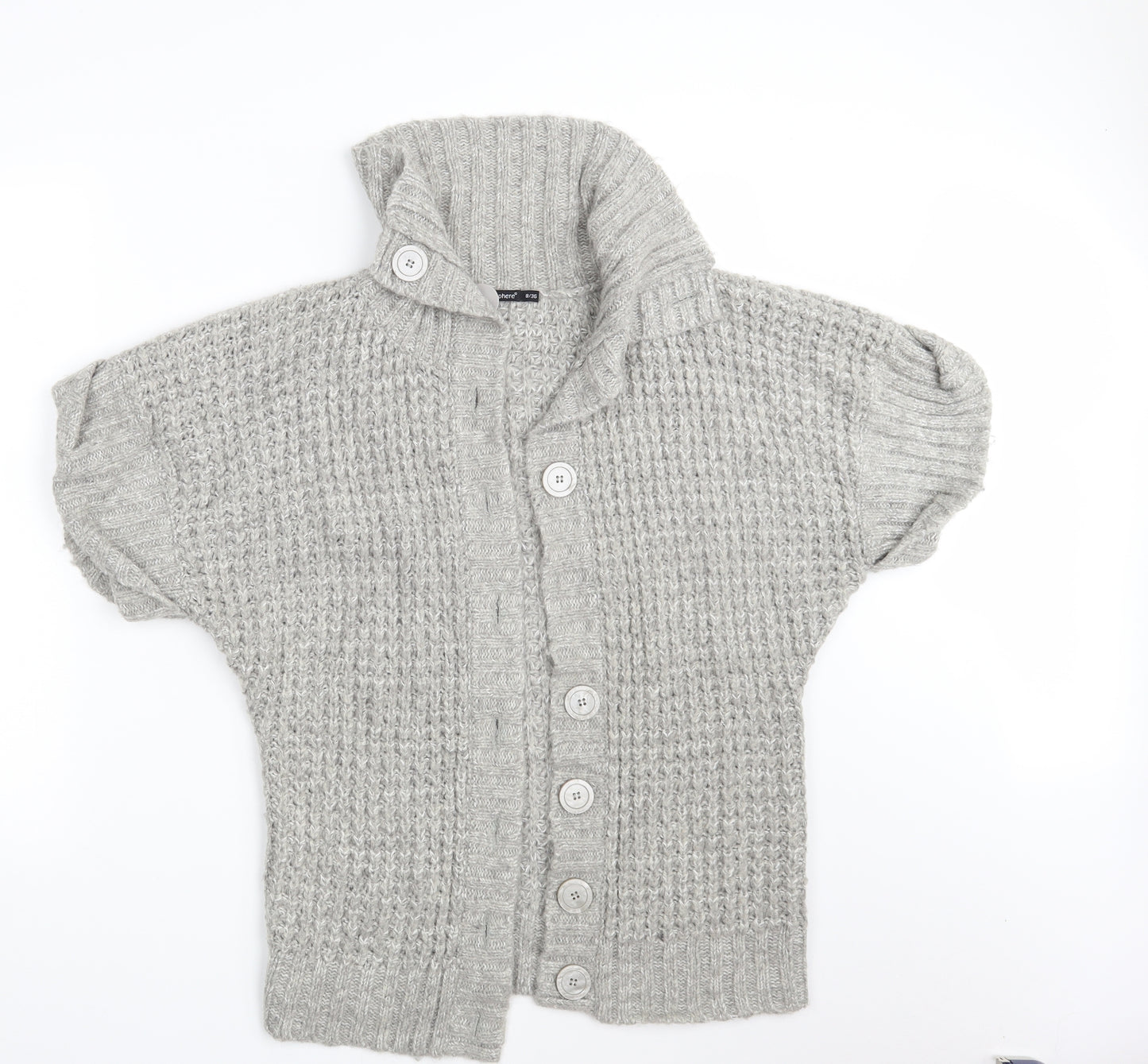 Atmosphere Womens Grey  Knit Cardigan Jumper Size 8