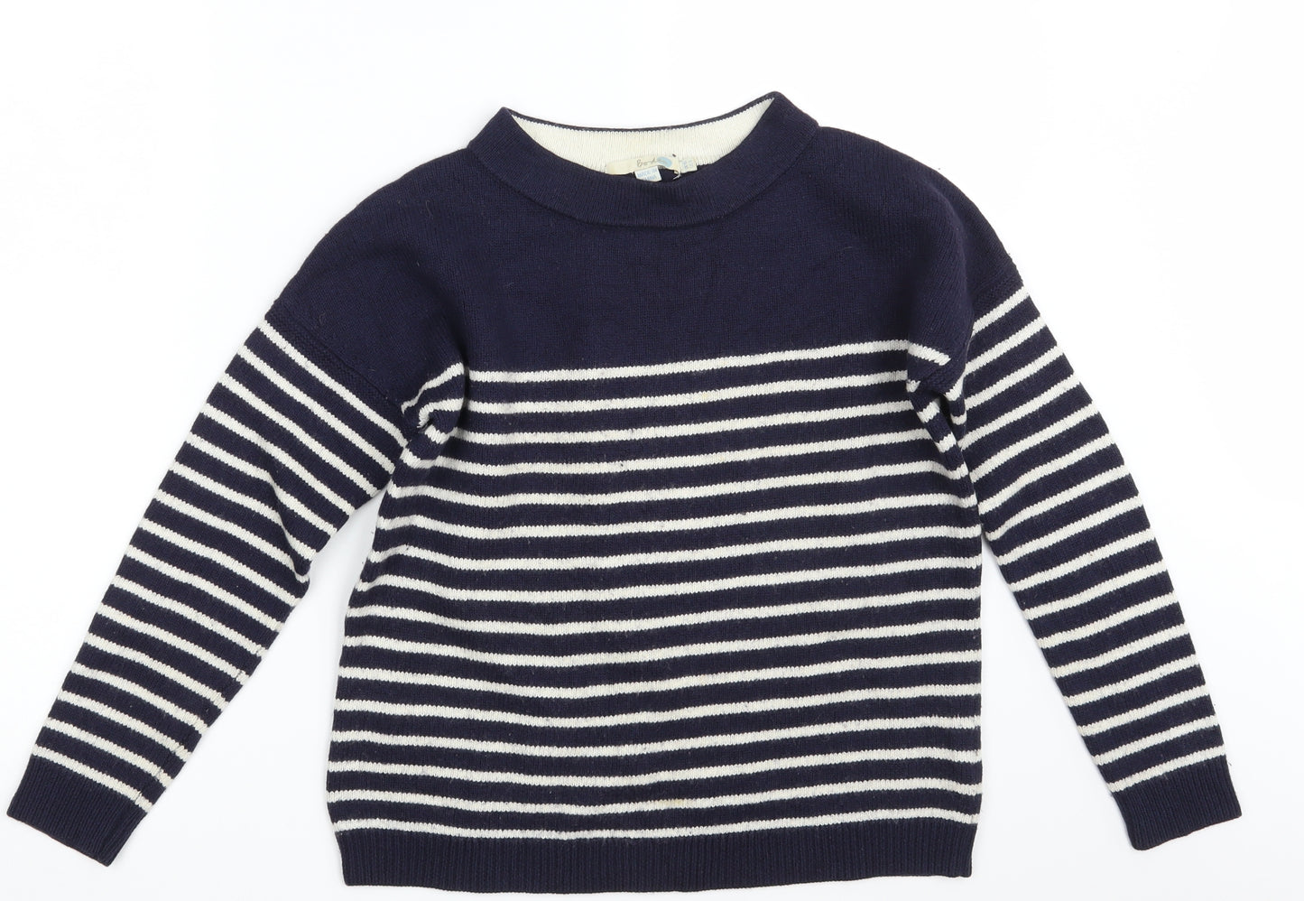 Boden Womens Blue Striped Knit Pullover Jumper Size 10