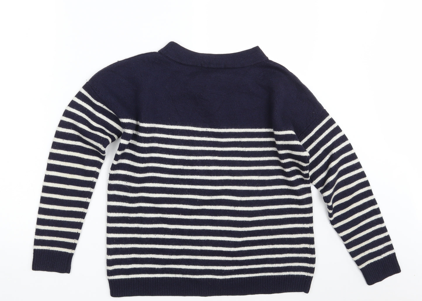 Boden Womens Blue Striped Knit Pullover Jumper Size 10