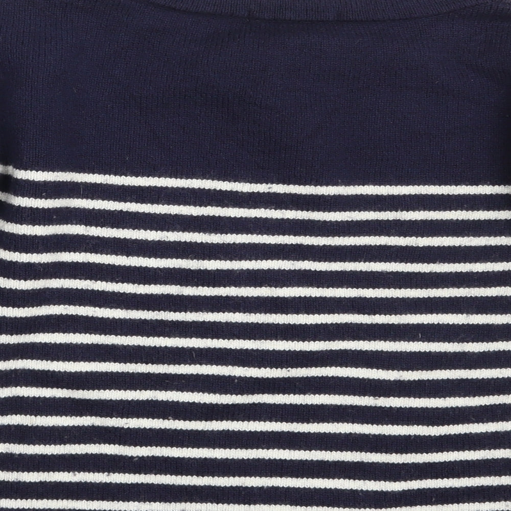 Boden Womens Blue Striped Knit Pullover Jumper Size 10
