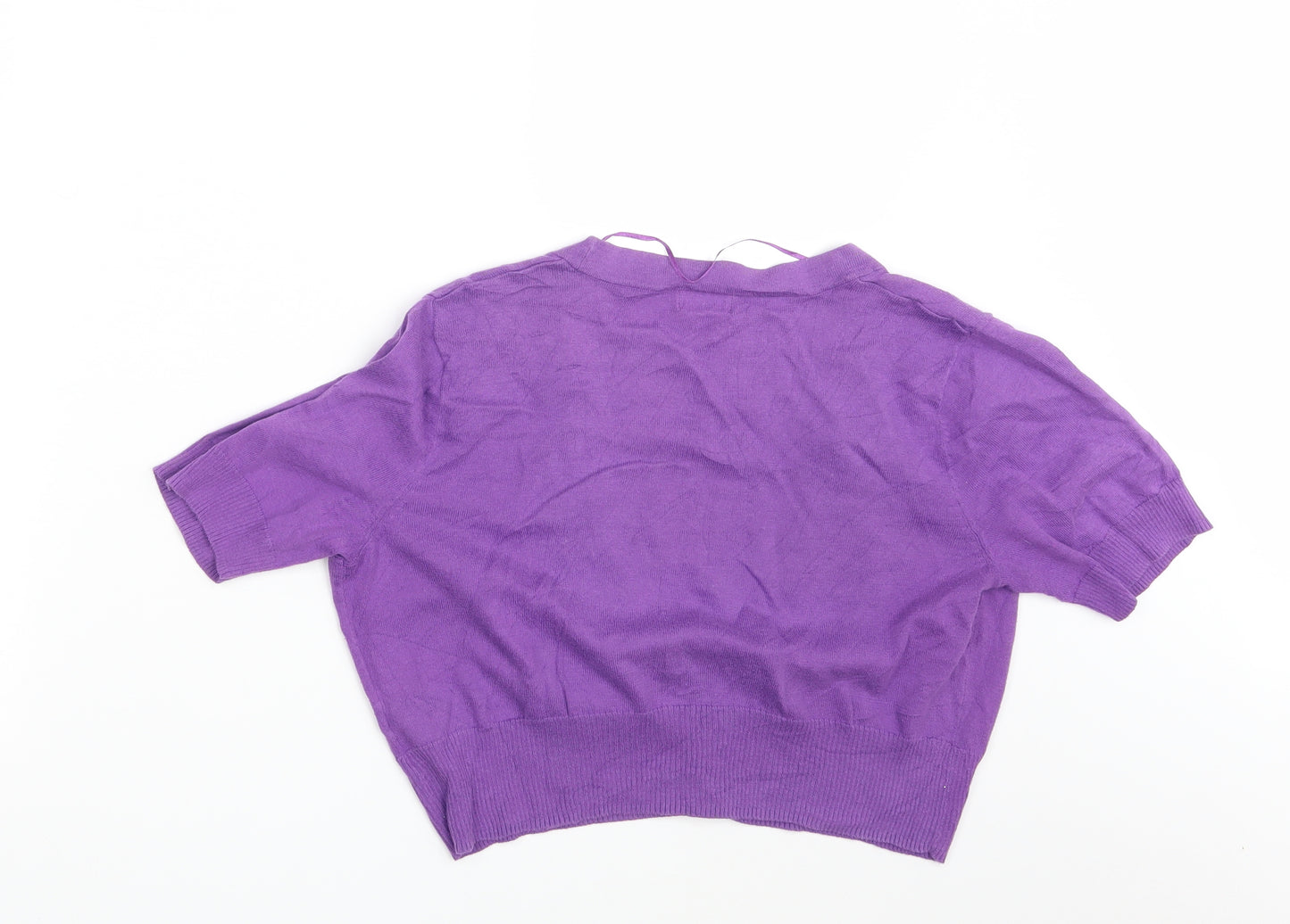 F&F Womens Purple  Knit Cardigan Jumper Size 14