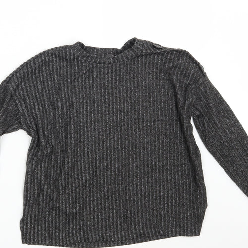 Primark Womens Grey  Knit Pullover Sweatshirt Size 4