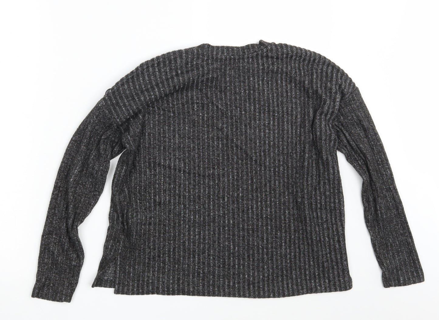 Primark Womens Grey  Knit Pullover Sweatshirt Size 4