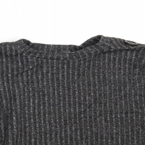 Primark Womens Grey  Knit Pullover Sweatshirt Size 4