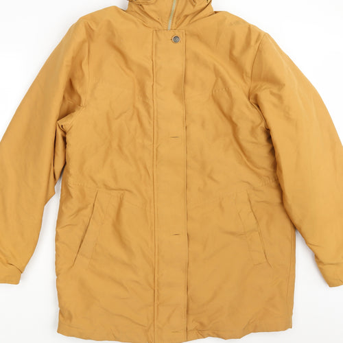 Doxon Womens Yellow   Overcoat Coat Size 14