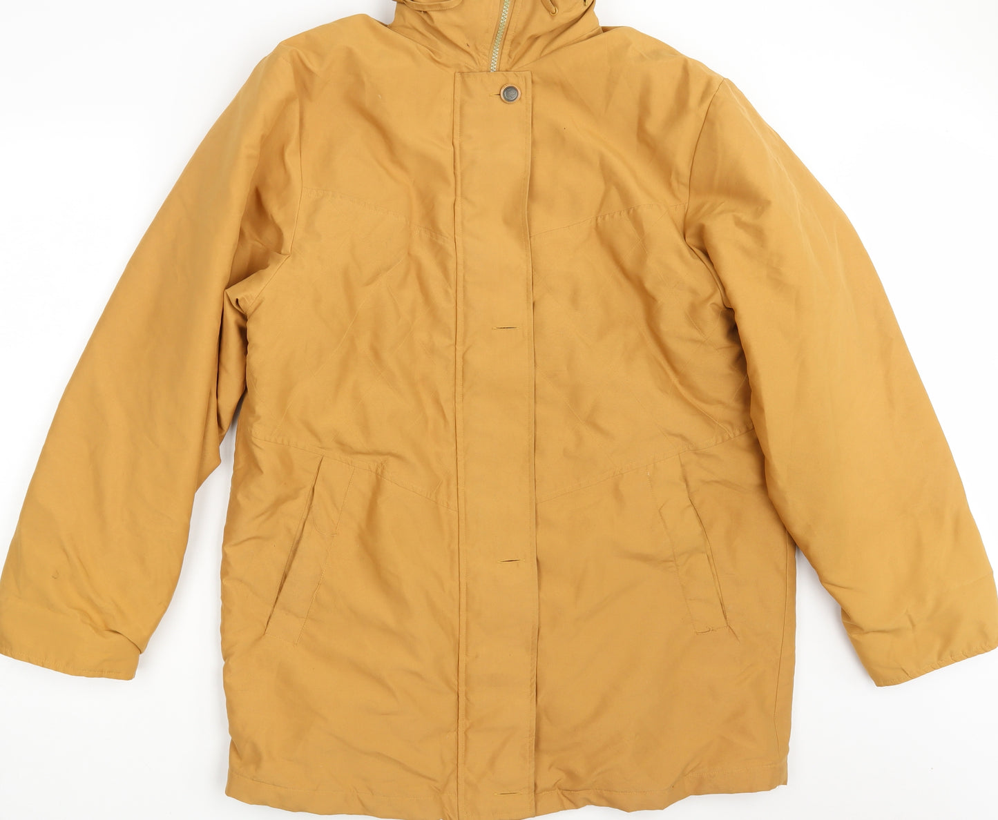 Doxon Womens Yellow   Overcoat Coat Size 14
