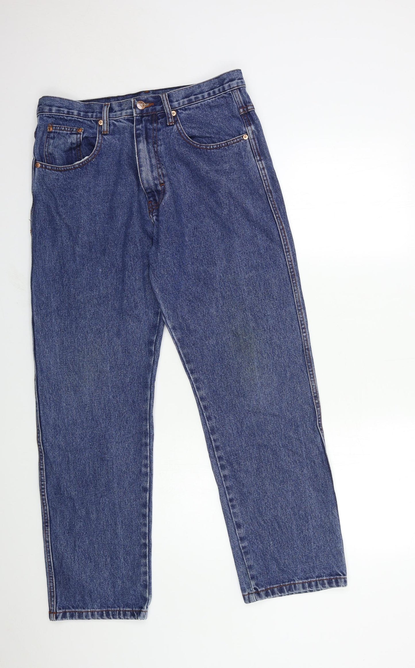 Aztec blue jeans Mens Blue  Denim Straight Jeans Size 34 in L29 in