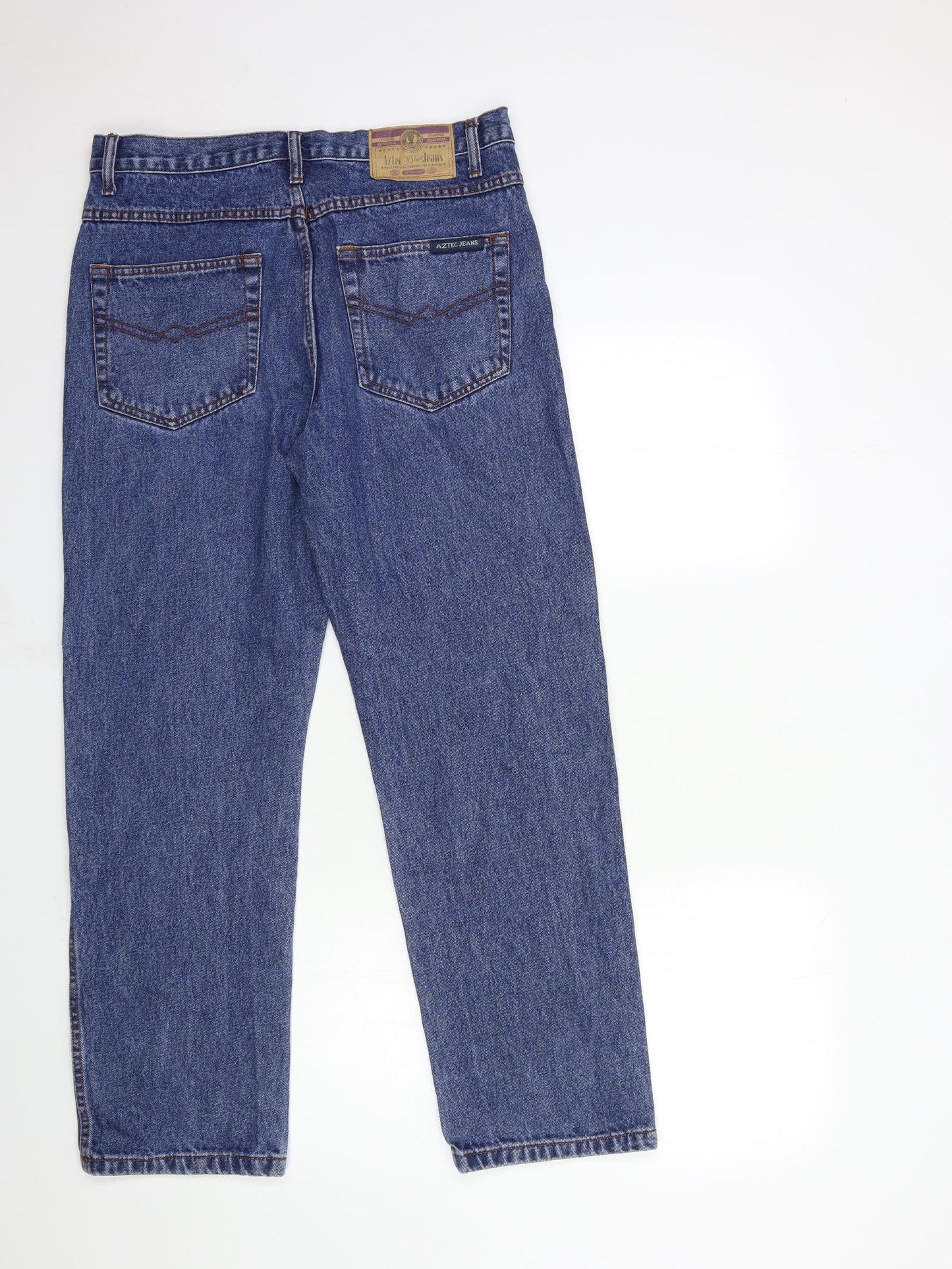 Aztec blue jeans Mens Blue  Denim Straight Jeans Size 34 in L29 in