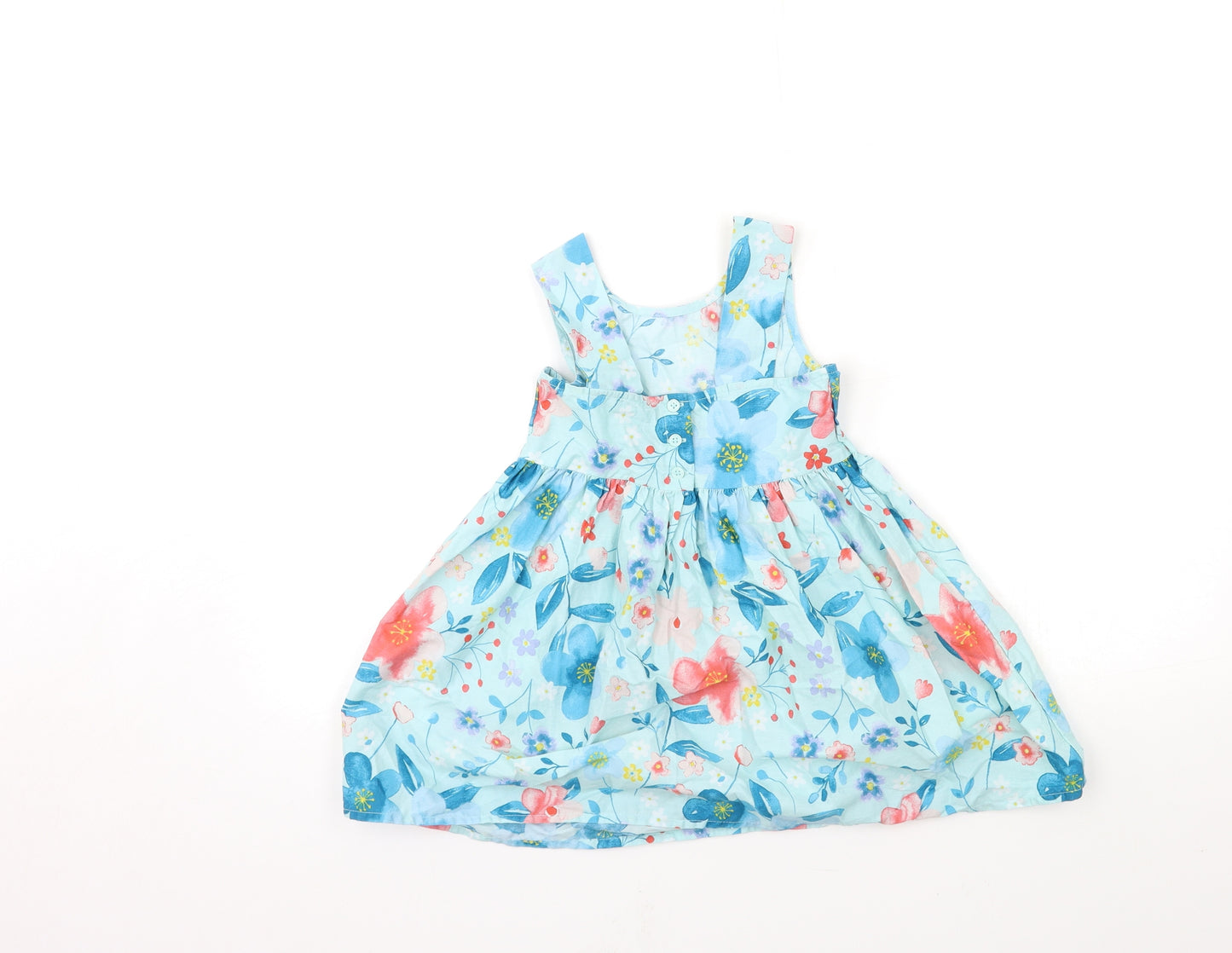 George Girls Blue Floral  Fit & Flare  Size 3-4 Years
