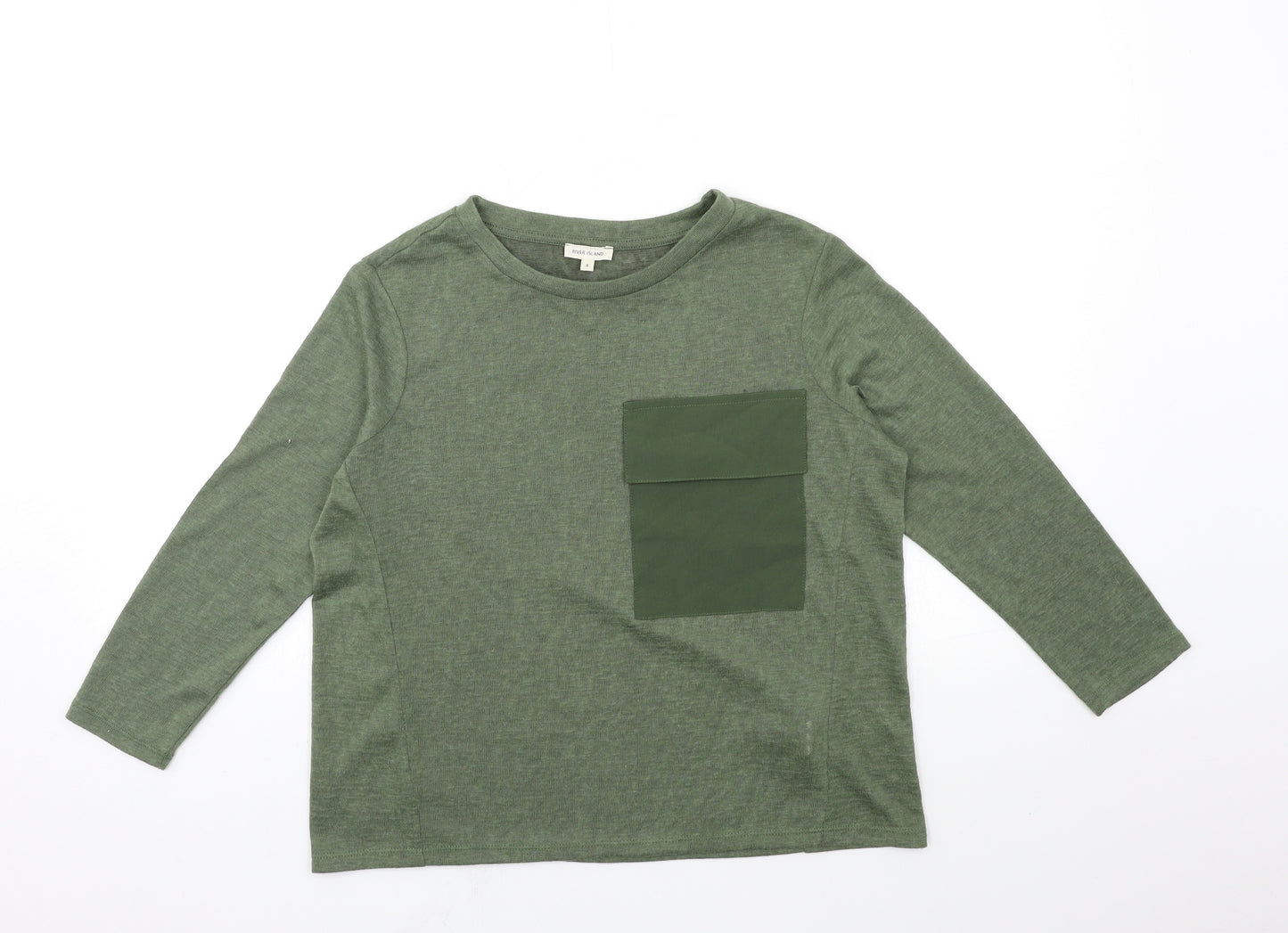 River Island Girls Green   Basic T-Shirt Size 8 Years