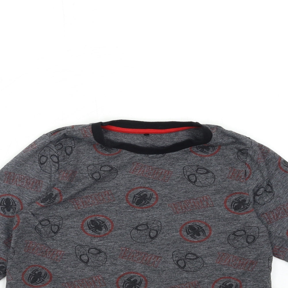 George Boys Grey Geometric   Pyjama Top Size 8-9 Years