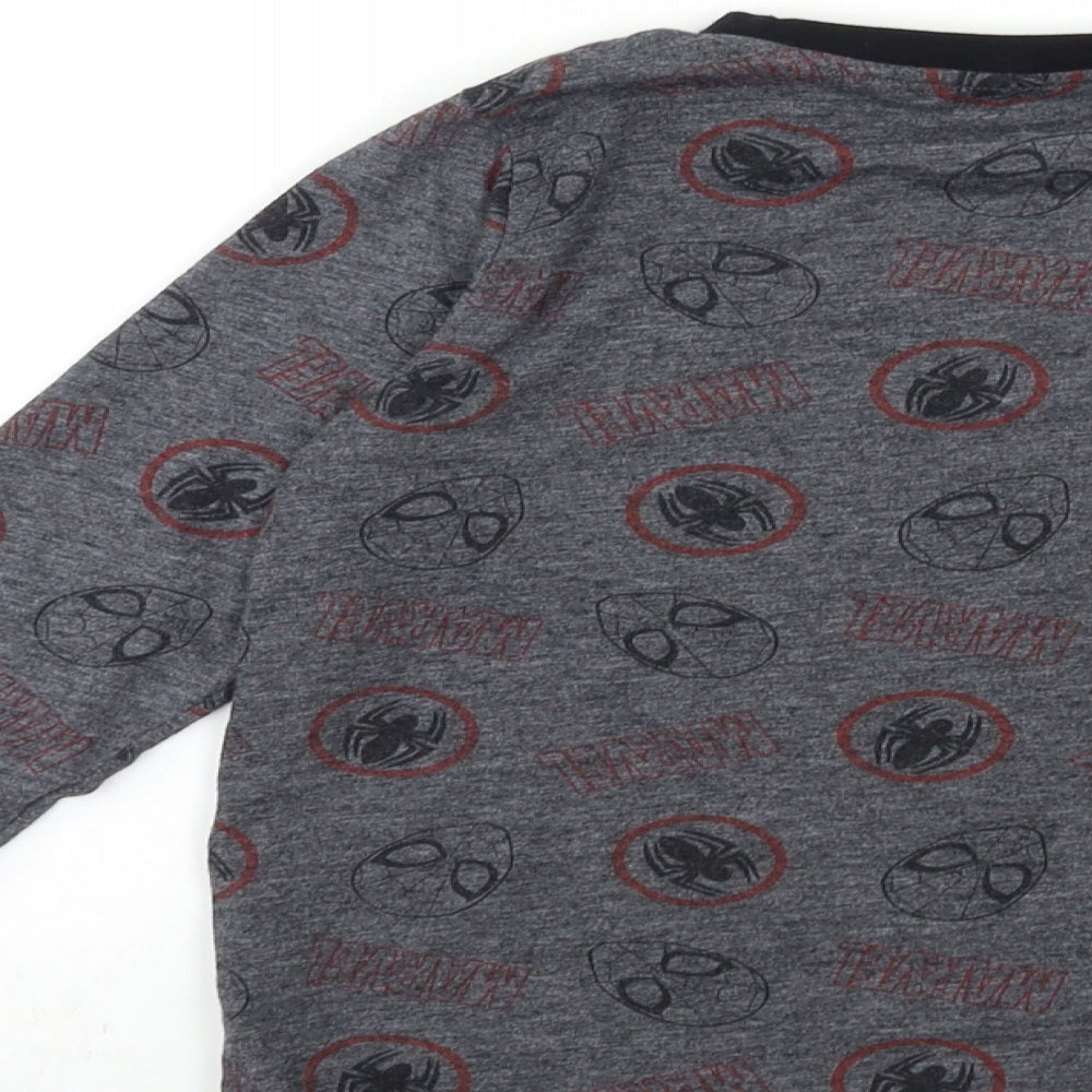 George Boys Grey Geometric   Pyjama Top Size 8-9 Years