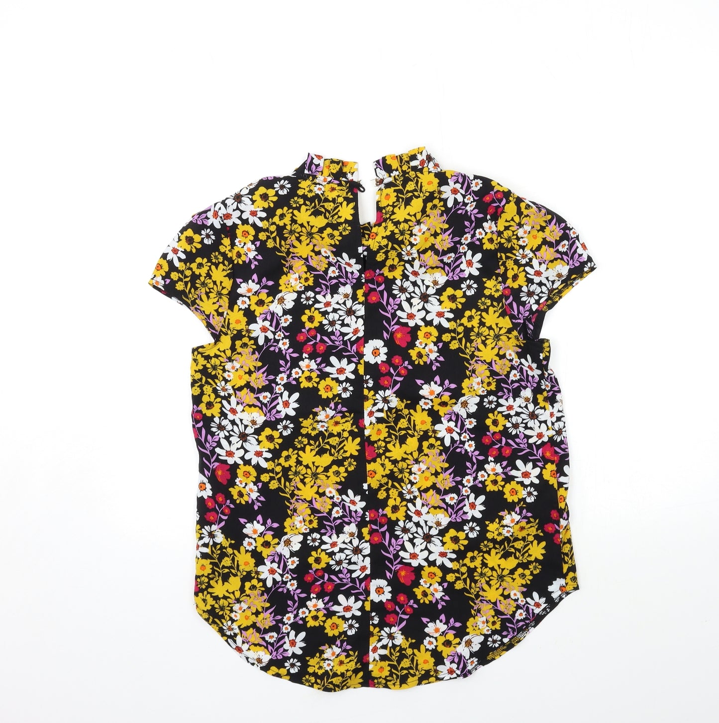 Apricot Womens Black Floral  Basic Blouse Size 10