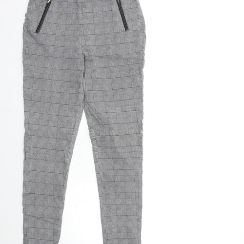 Peacocks Womens Green Check  Trousers  Size 10 L28 in