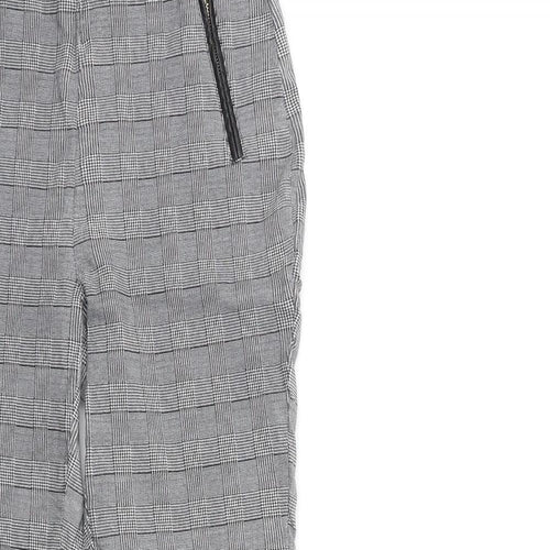 Peacocks Womens Green Check  Trousers  Size 10 L28 in