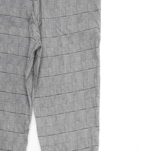 Peacocks Womens Green Check  Trousers  Size 10 L28 in